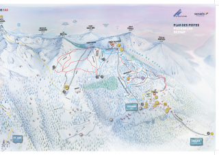 Plan des pistes de Vercorin